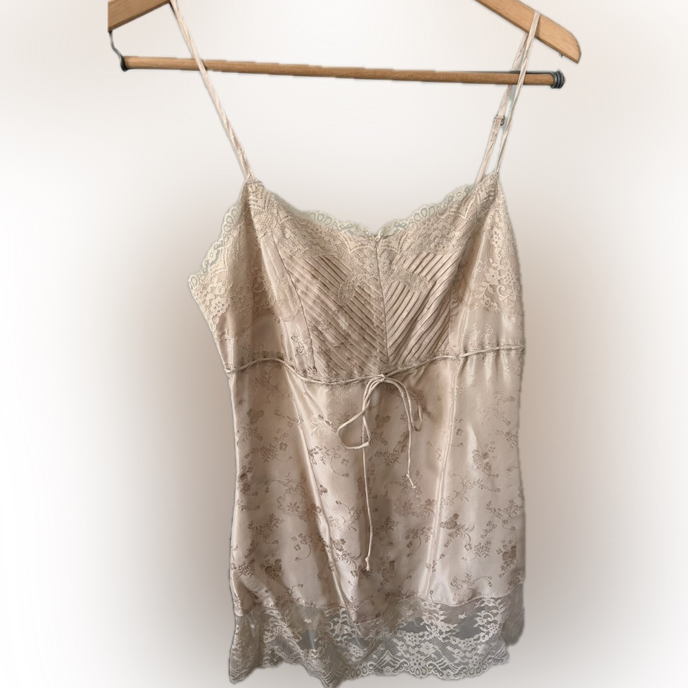 Express Cream Floral Lace Chemise NWT